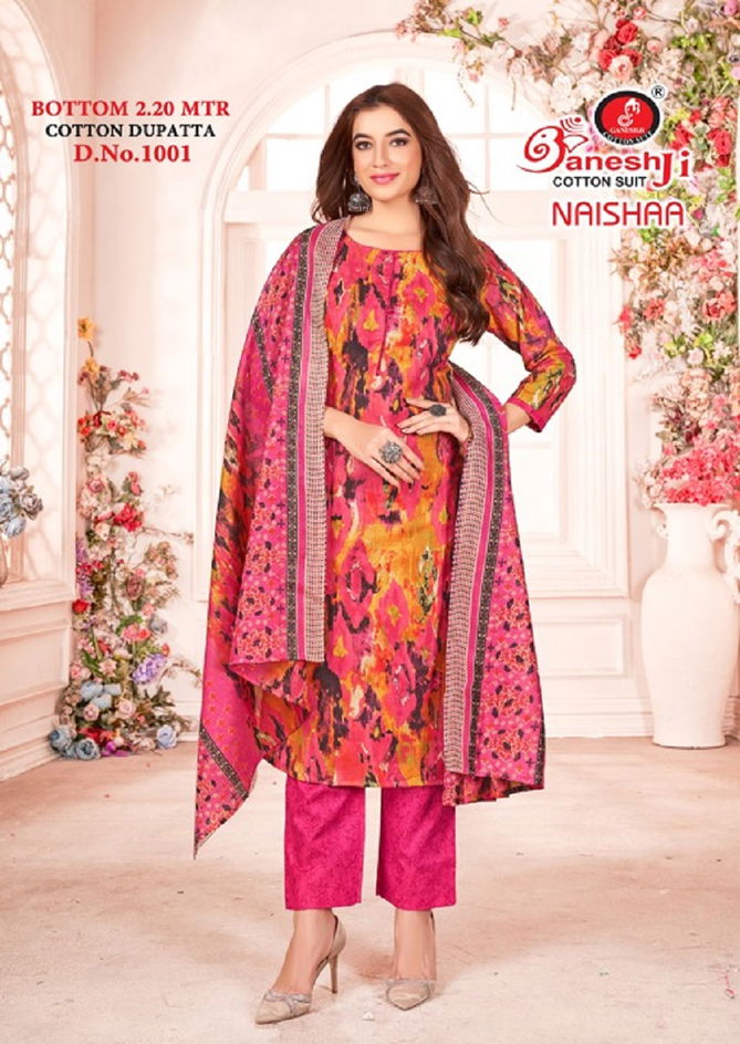 Ganeshji Naishaa Vol 1 Printed Cotton Dress Material Catalog
